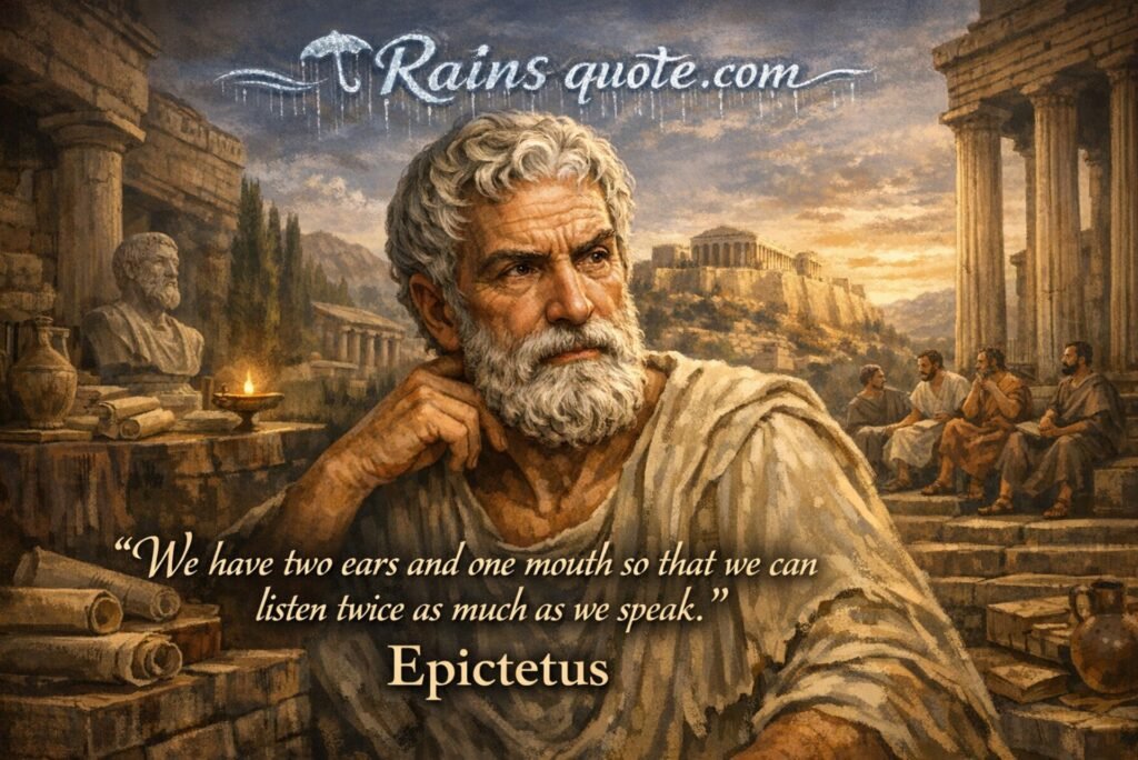 “We have two ears and one mouth so that we can listen twice as much as we speak.”