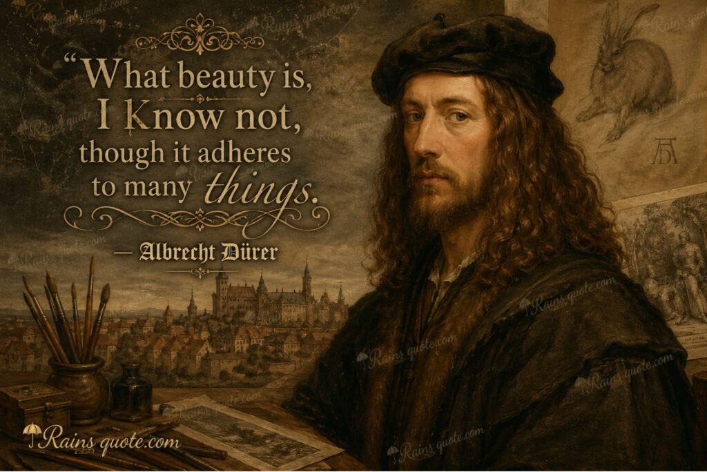 “What beauty is, I know not, though it adheres to many things.”