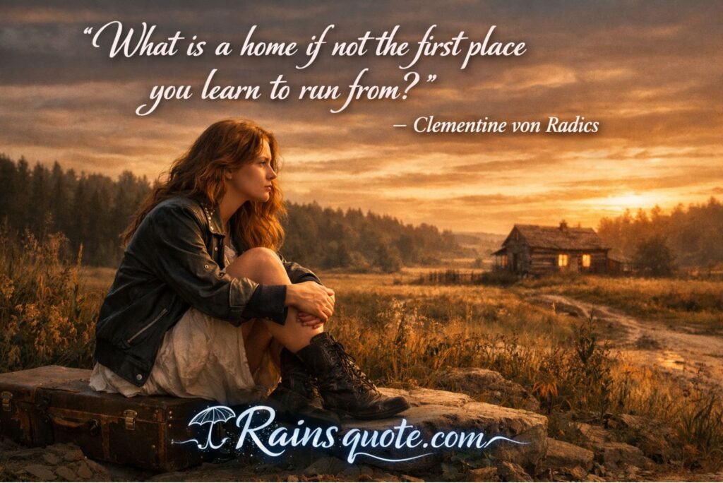 “What is a home if not the first place you learn to run from?”