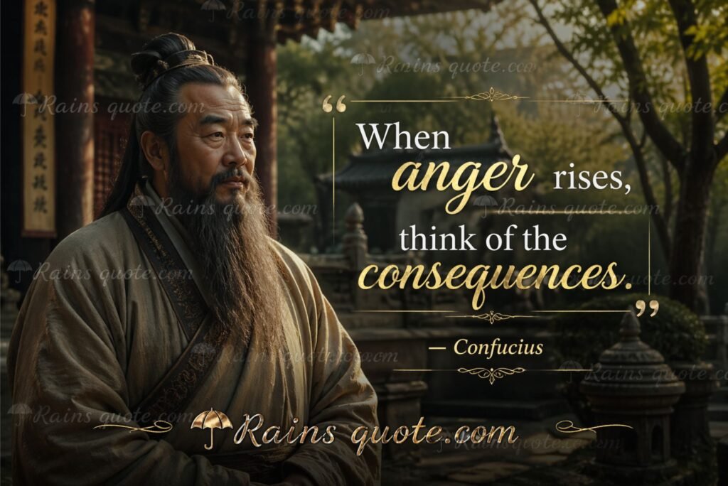 “When anger rises, think of the consequences.”