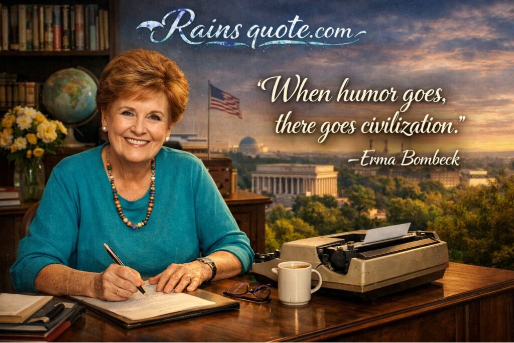 “When humor goes, there goes civilization.”