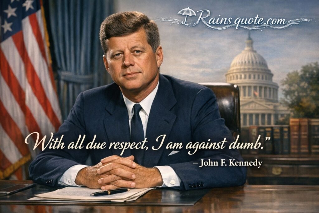 “ With all due respect, I am against dumb.”