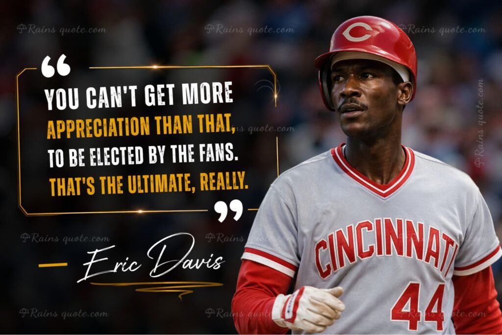 “You can't get more appreciation than that, to be elected by the fans. That's the ultimate, really.”