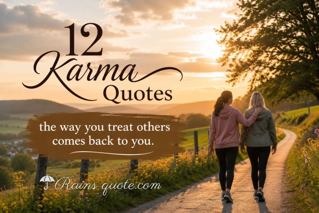 12 Karma Quotes the way you treat others comes back to you.