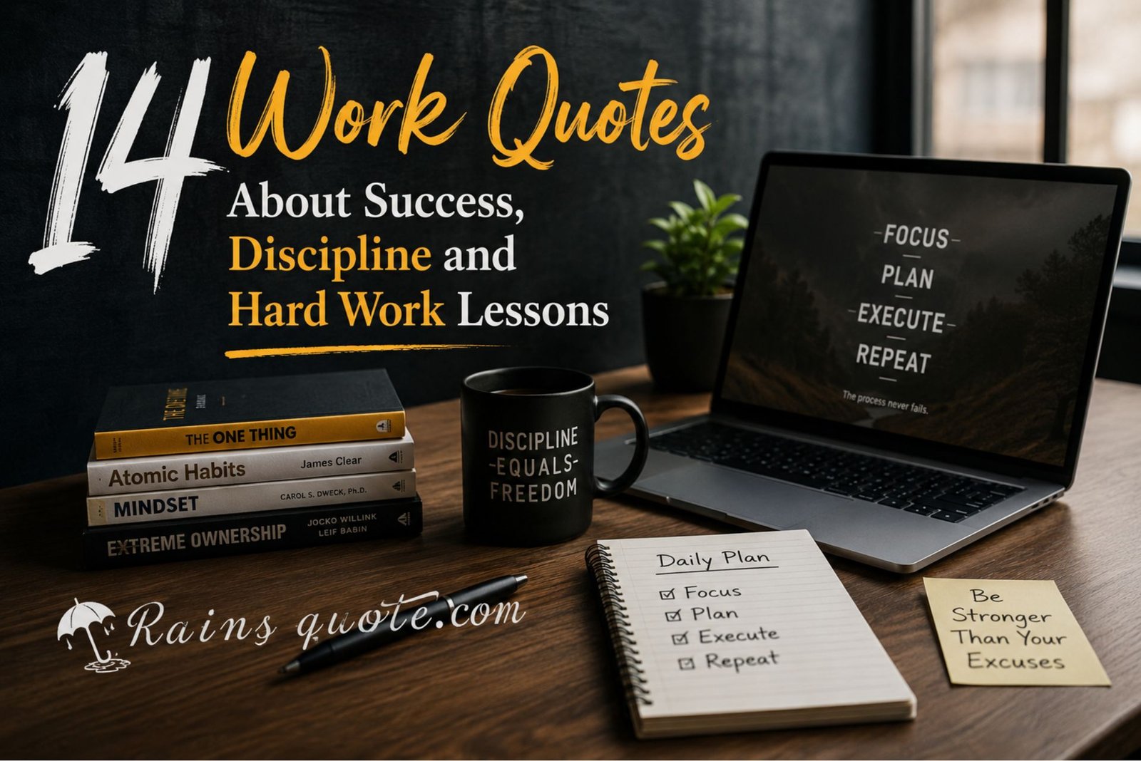 14 Work Quotes About Success, Discipline and Hard Work Lessons