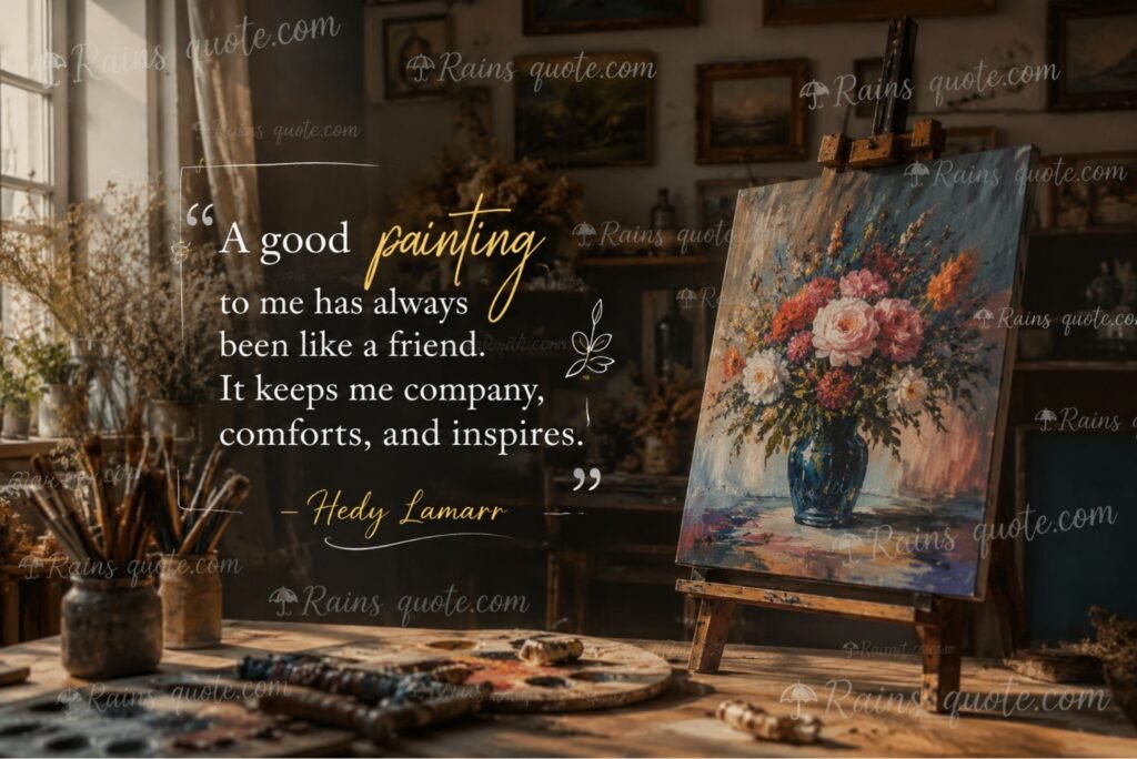 “A good painting to me has always been like a friend. It keeps me company, comforts, and inspires.”