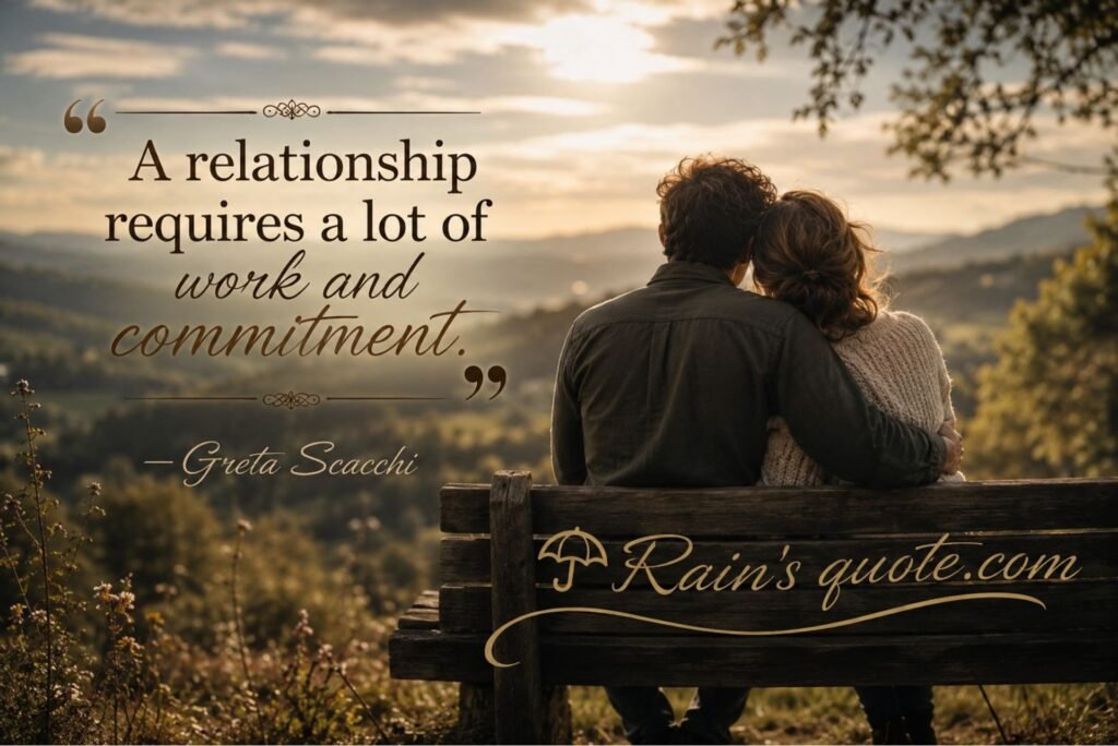 “A relationship requires a lot of work and commitment.”