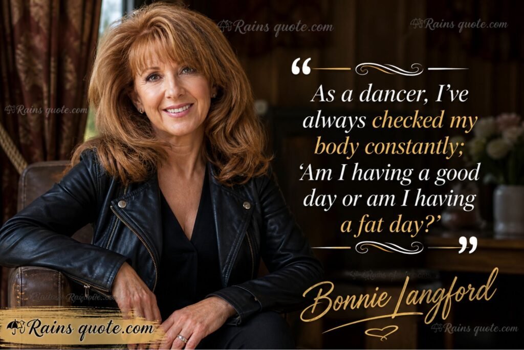 “As a dancer, I've always checked my body constantly; 'Am I having a good day or am I having a fat day?'”