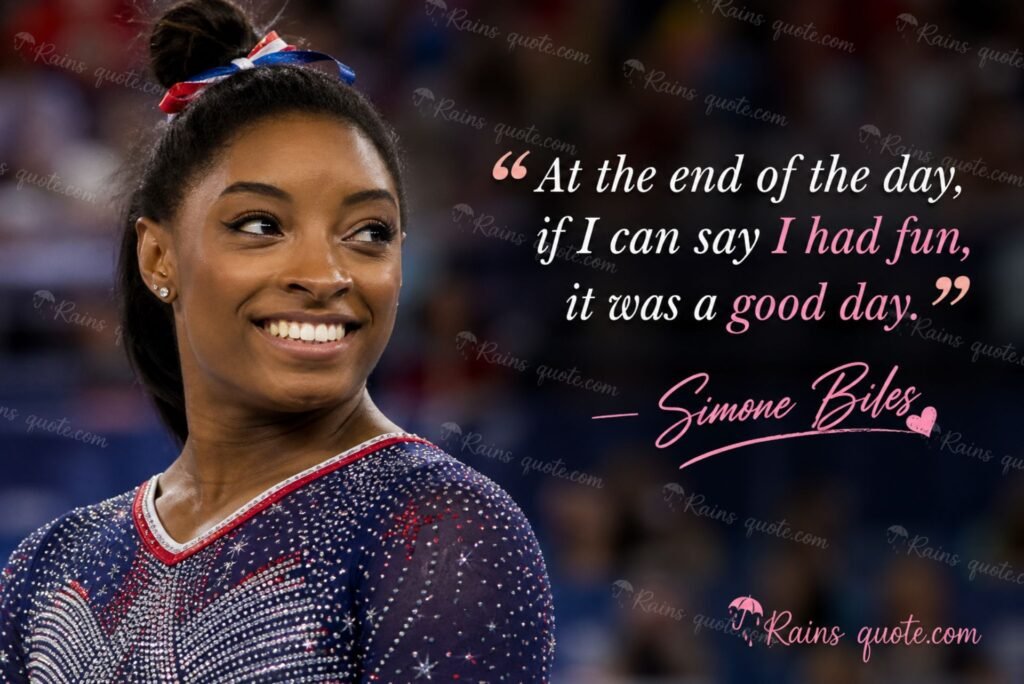 “At the end of the day, if I can say I had fun, it was a good day.”
