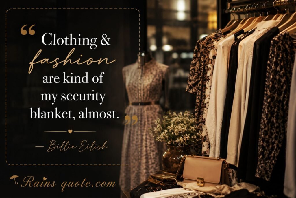 “Clothing & fashion are kind of my security blanket, almost.”