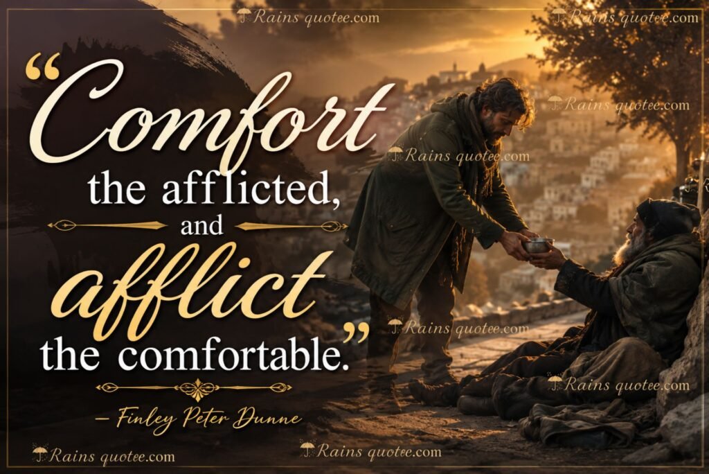 “Comfort the afflicted, and afflict the comfortable.”