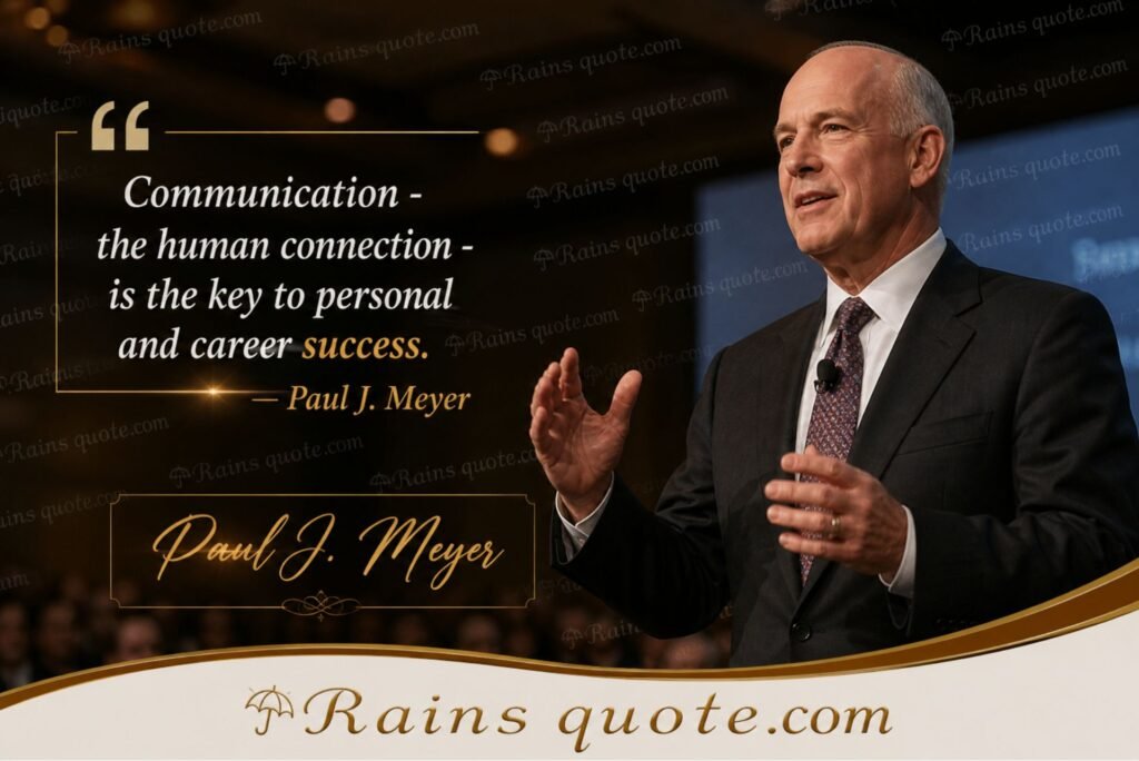 “Communication - the human connection - is the key to personal and career success.”