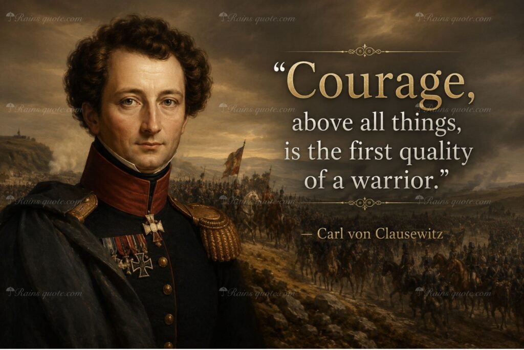 “Courage, above all things, is the first quality of a warrior.”