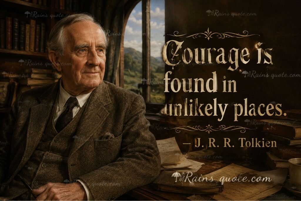 “Courage is found in unlikely places.”