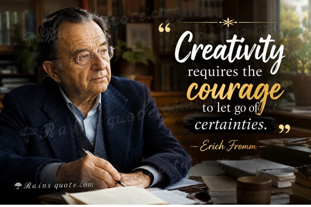 “Creativity requires the courage to let go of certainties.”