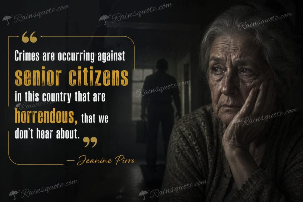 “Crimes are occurring against senior citizens in this country that are horrendous, that we don't hear about.”