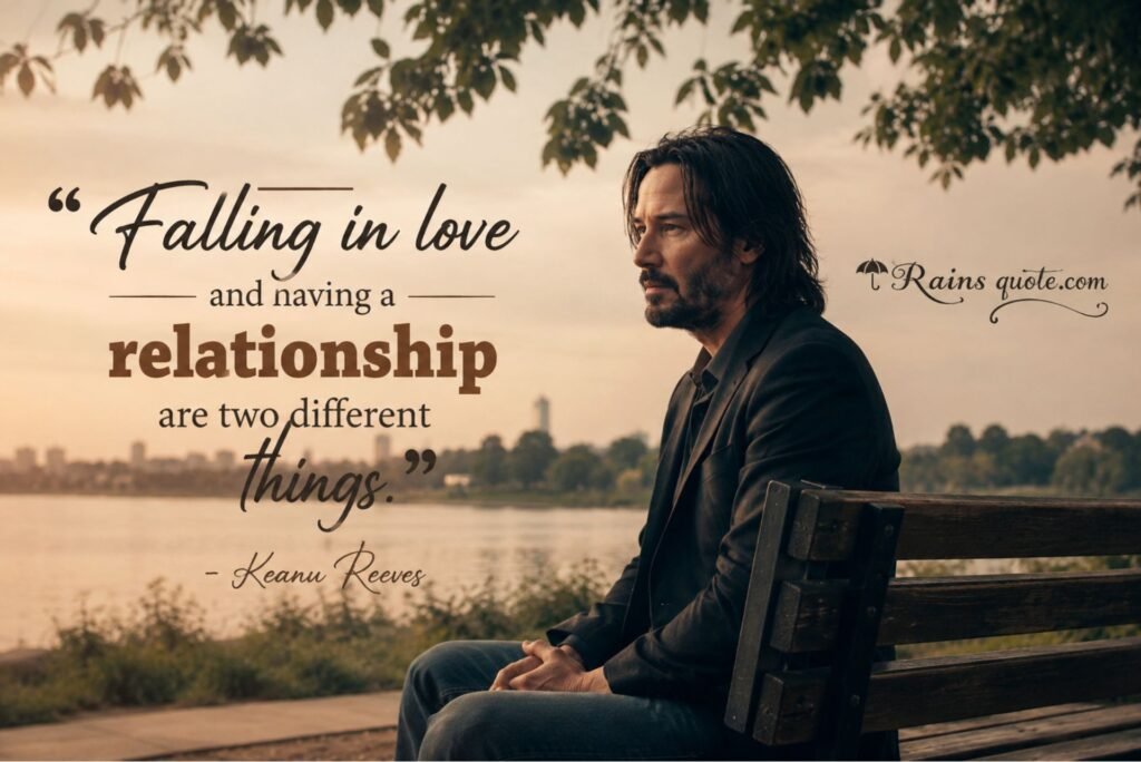 “Falling in love and having a relationship are two different things.”