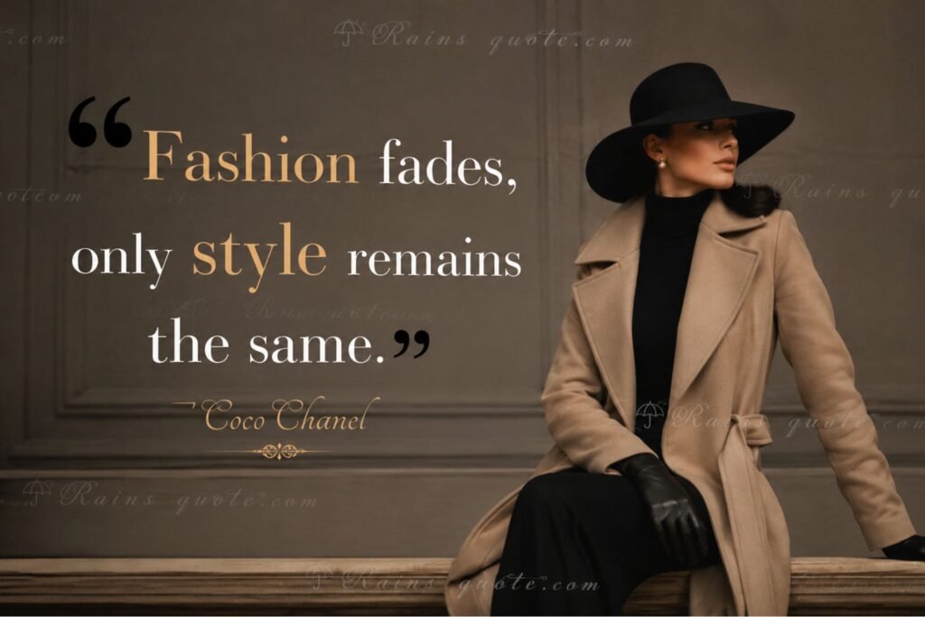 “Fashion fades, only style remains the same.”