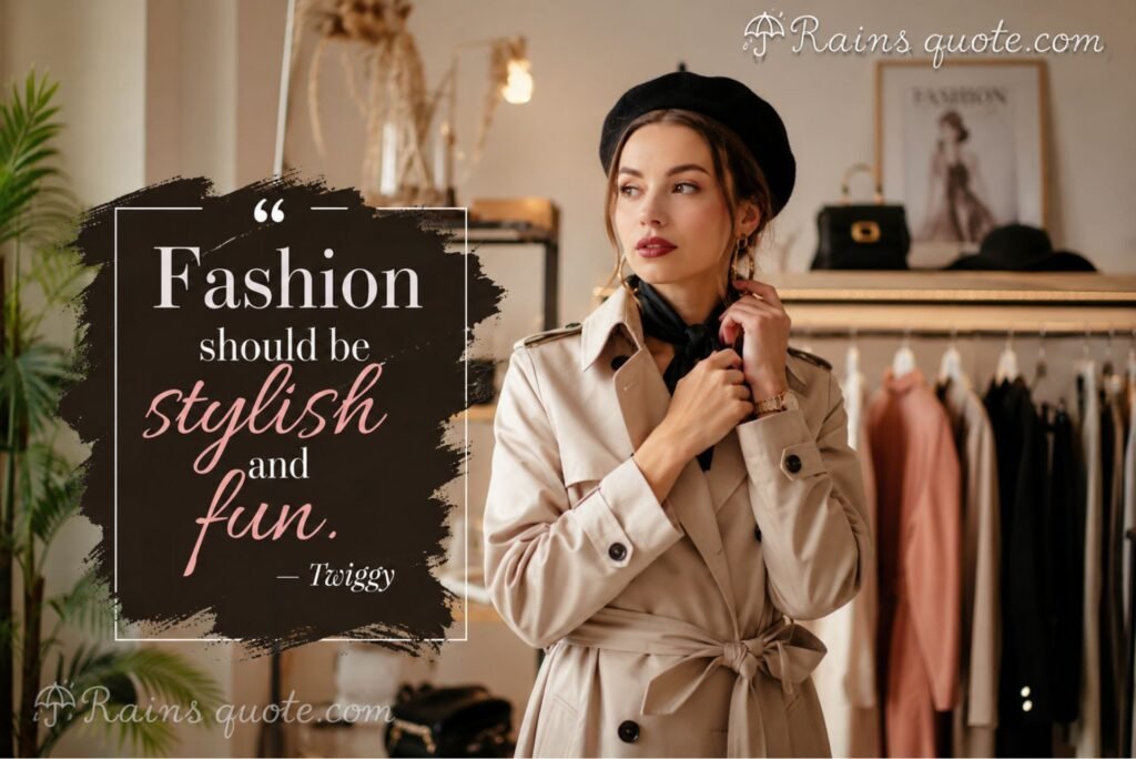 “Fashion should be stylish and fun.”