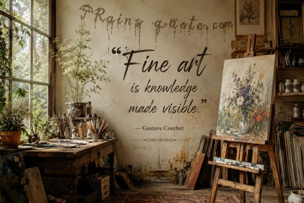 “Fine art is knowledge made visible.”