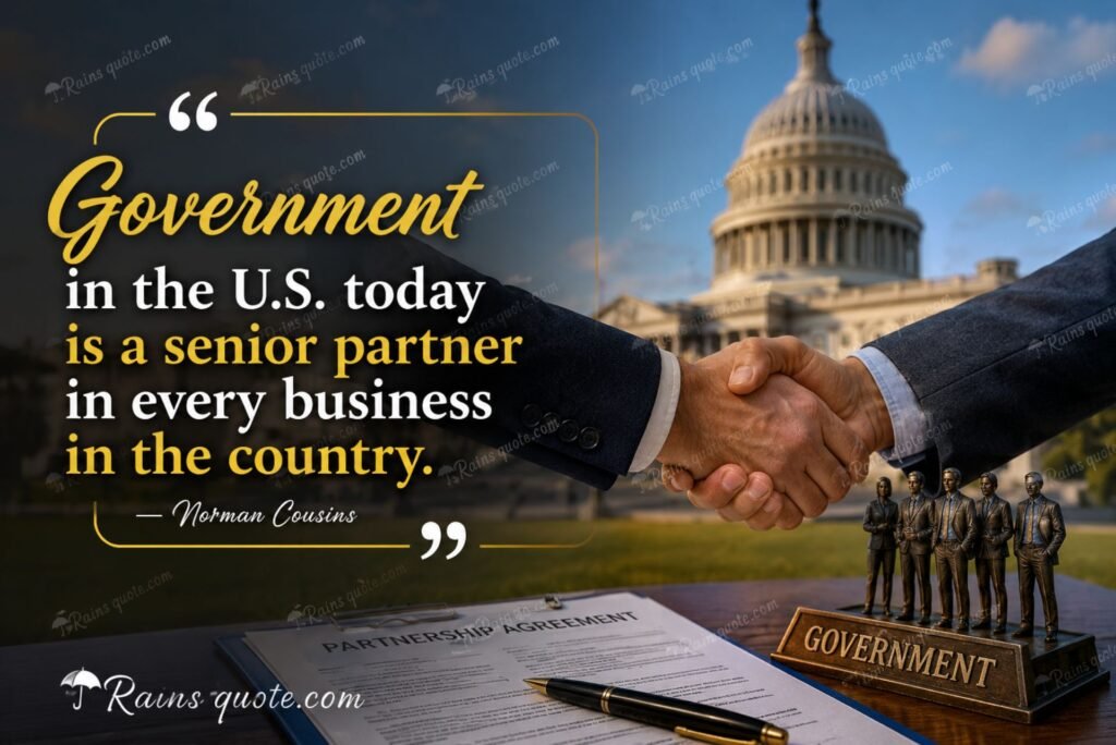 “Government in the U.S. today is a senior partner in every business in the country.”