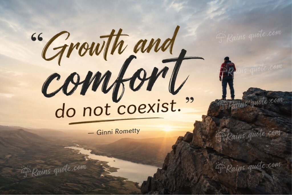 “Growth and comfort do not coexist.”