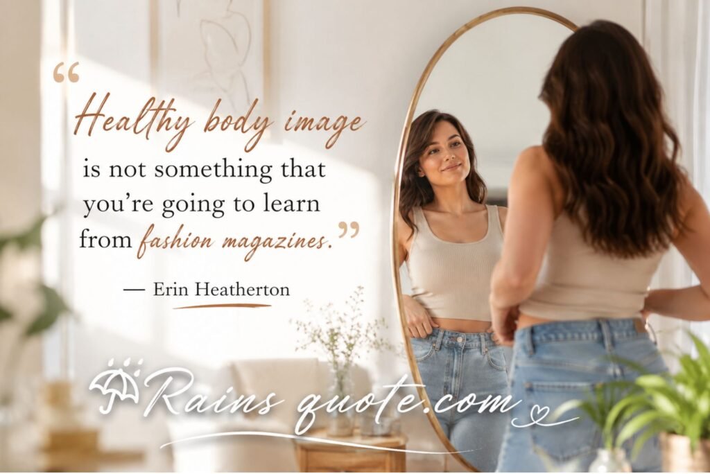 “Healthy body image is not something that you're going to learn from fashion magazines.”