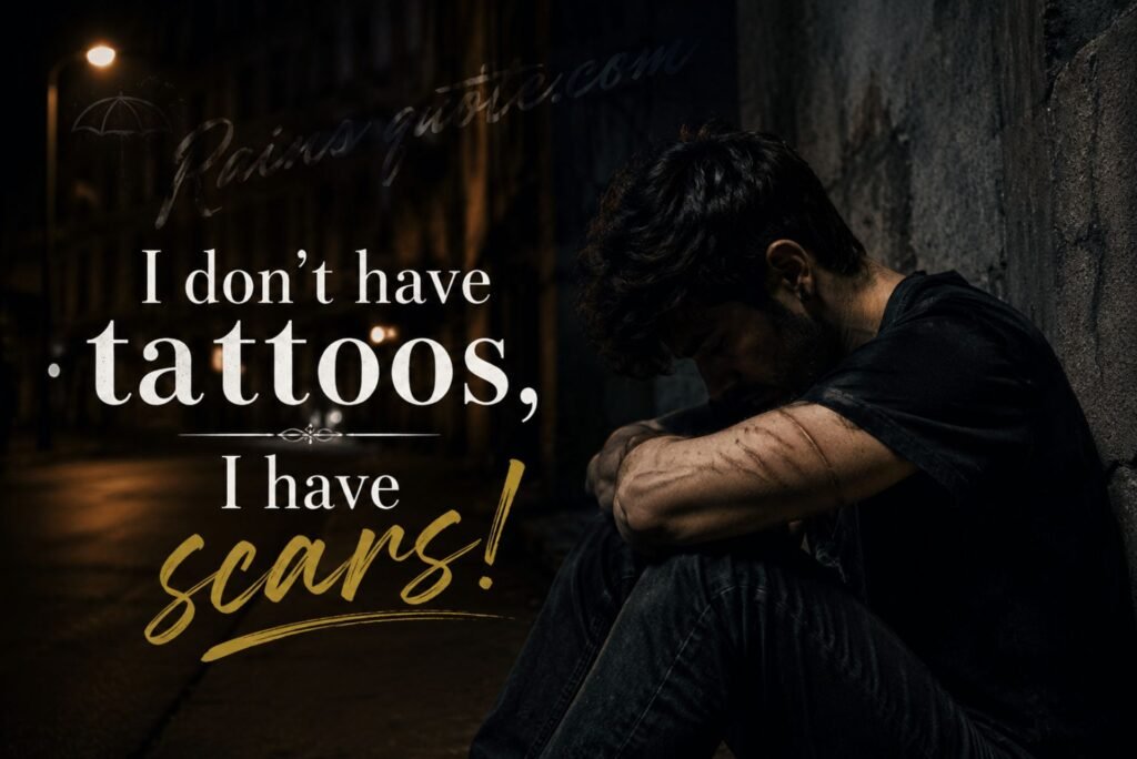 “I don't have tattoos, I have scars!”
