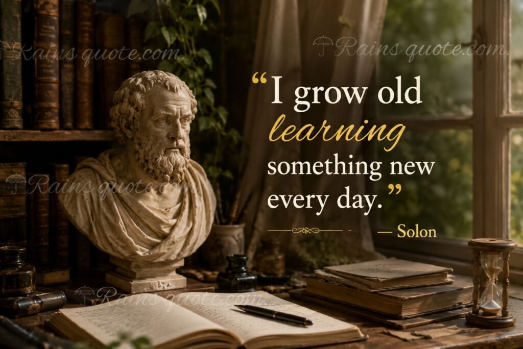 “I grow old learning something new every day.”