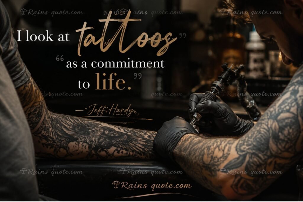 “I look at tattoos as a commitment to life.”