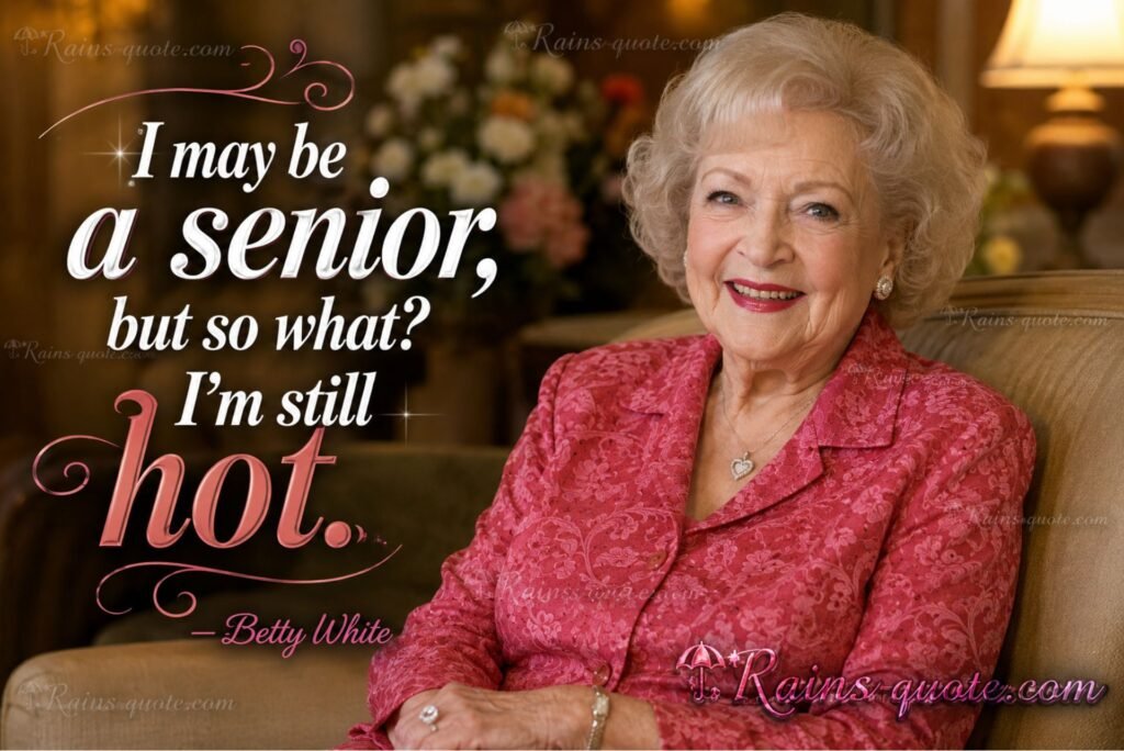 “I may be a senior, but so what? I'm still hot.”