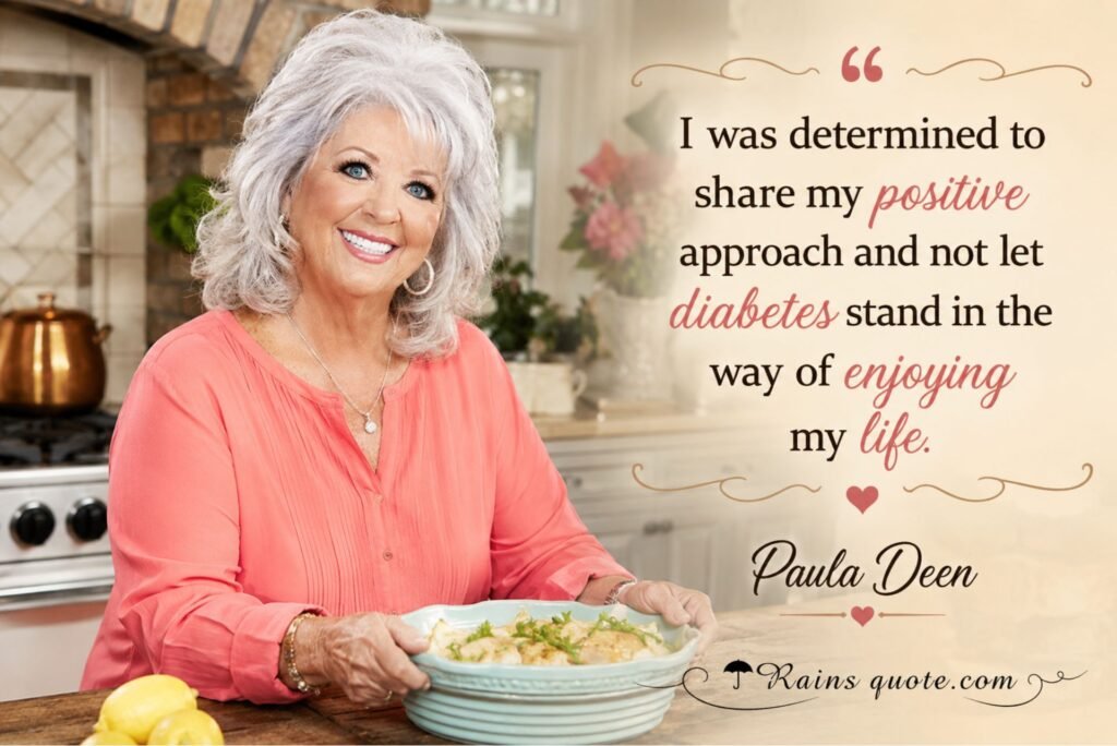 “I was determined to share my positive approach and not let diabetes stand in the way of enjoying my life.”