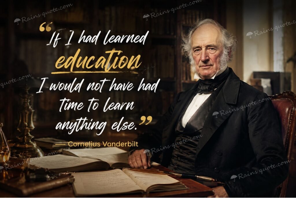 “If I had learned education I would not have had time to learn anything else.”