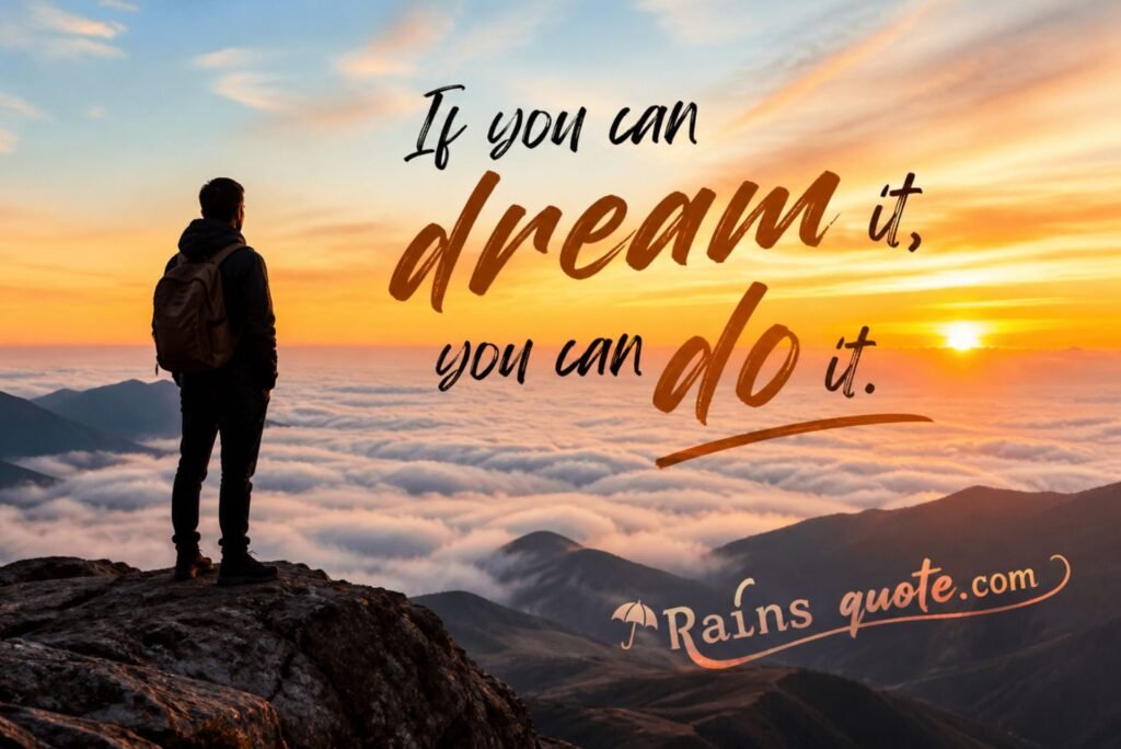 “If you can dream it, you can do it.”