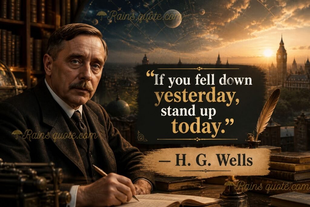 “If you fell down yesterday, stand up today.”