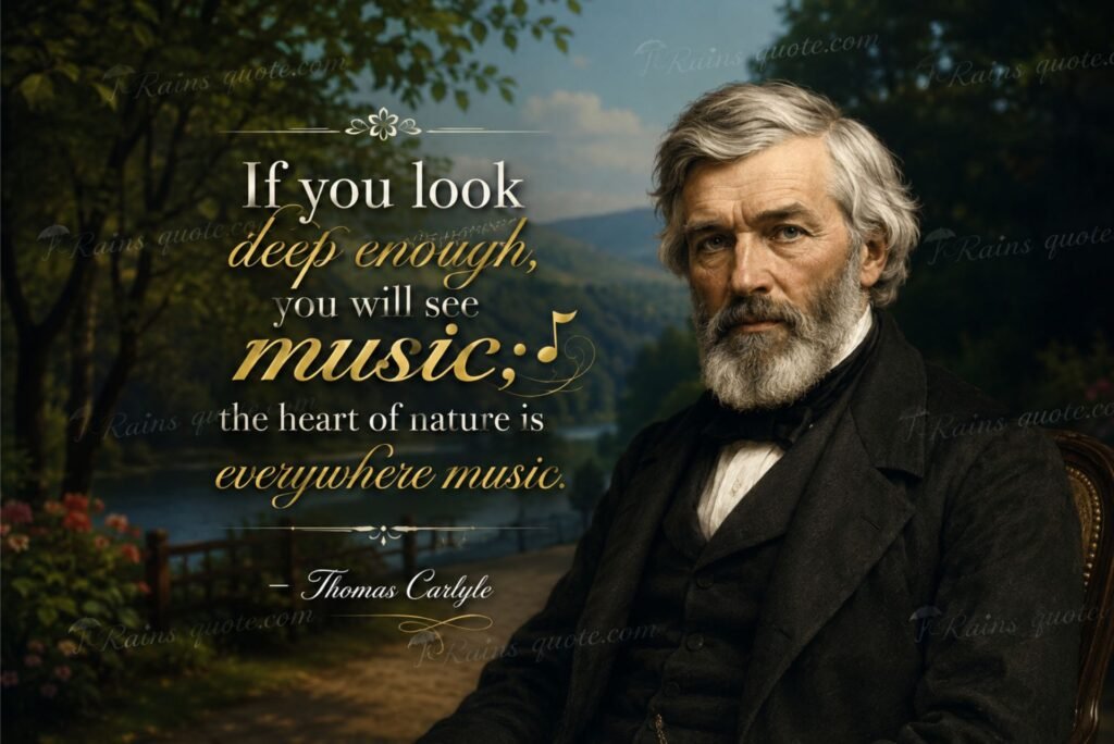 “If you look deep enough, you will see music; the heart of nature is everywhere music.”