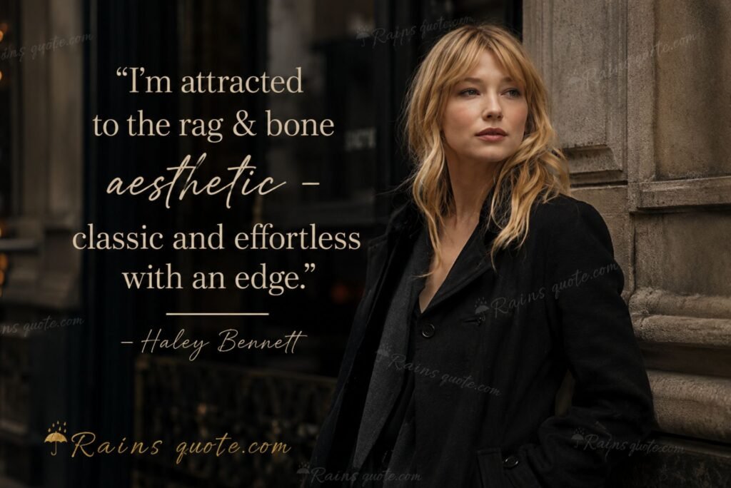 “I'm attracted to the rag & bone aesthetic - classic and effortless with an edge.”