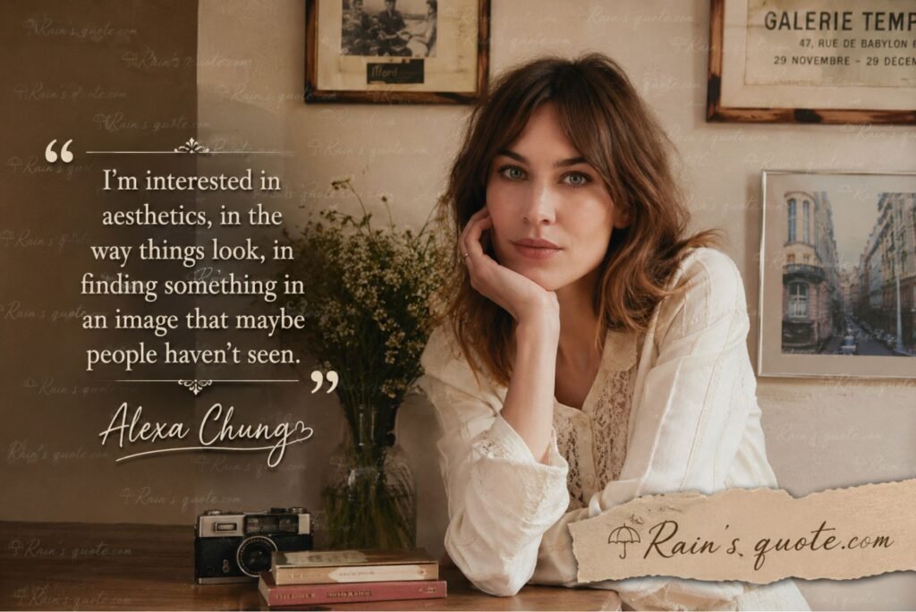 “I'm interested in aesthetics, in the way things look, in finding something in an image that maybe people haven't seen.”