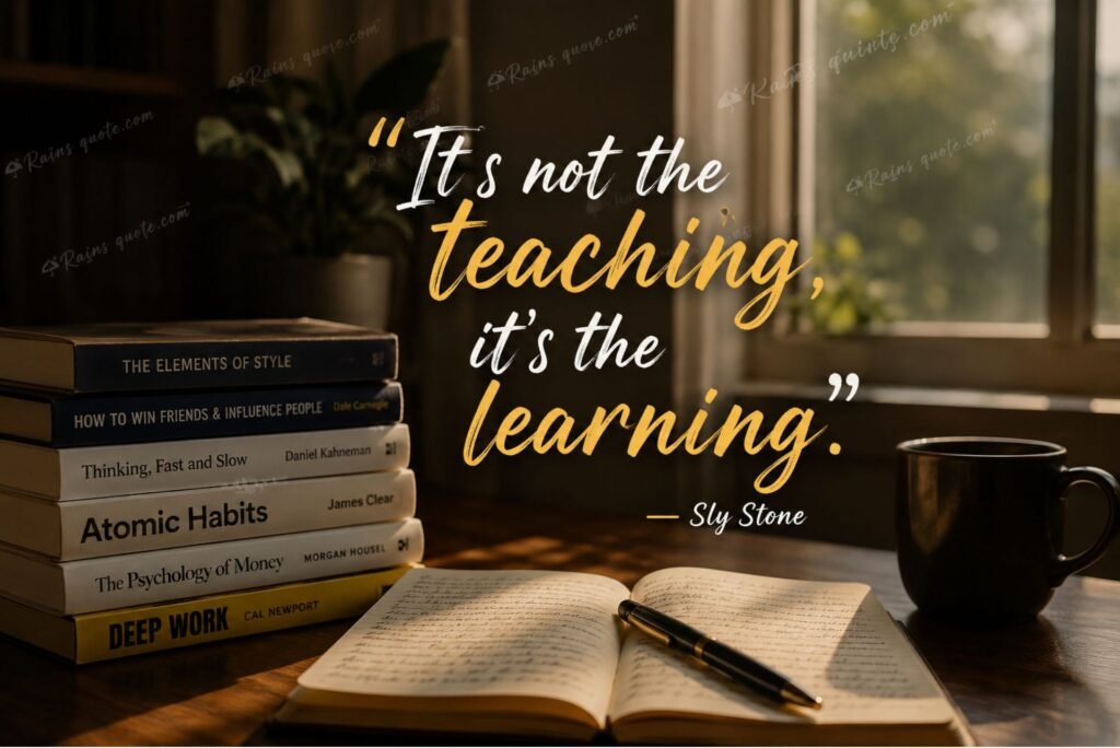 “It’s not the teaching, it’s the learning.”