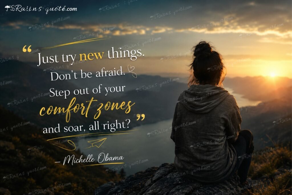 “Just try new things. Don't be afraid. Step out of your comfort zones and soar, all right?”