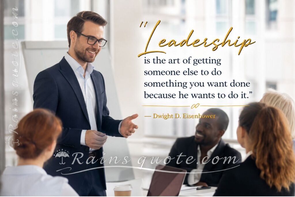 “Leadership is the art of getting someone else to do something you want done because he wants to do it.”