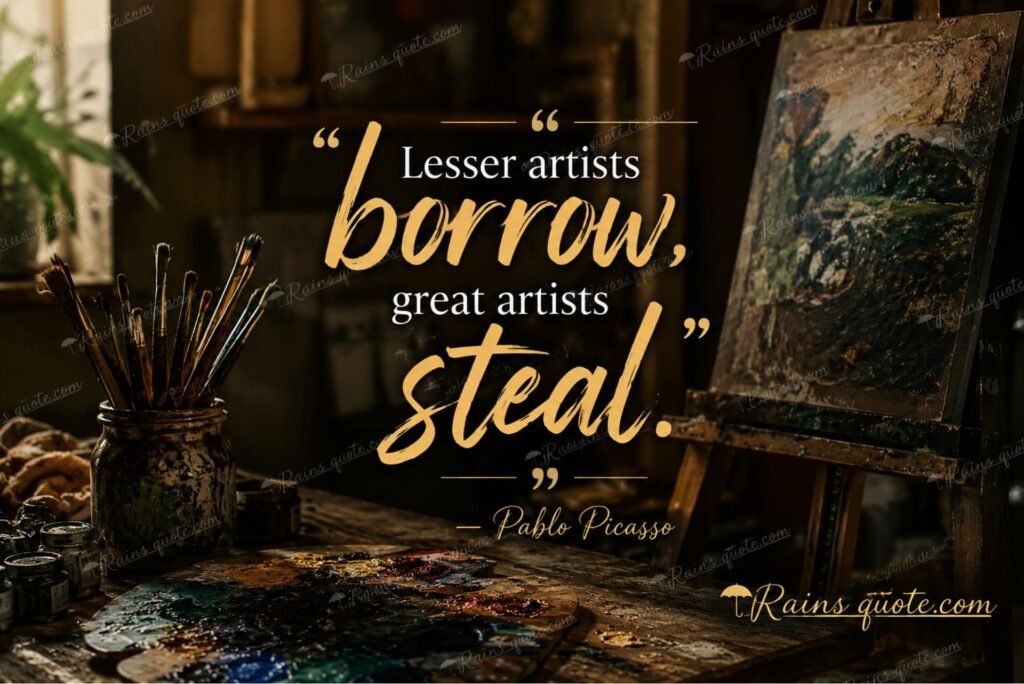 “Lesser artists borrow, great artists steal.”