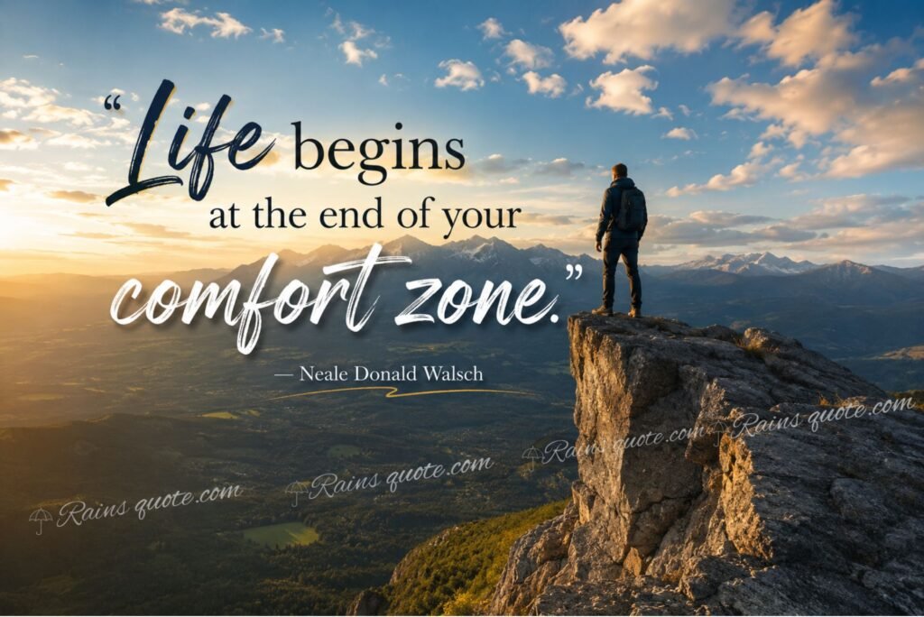 “Life begins at the end of your comfort zone.”