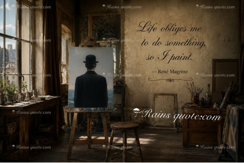 “Life obliges me to do something, so I paint.”