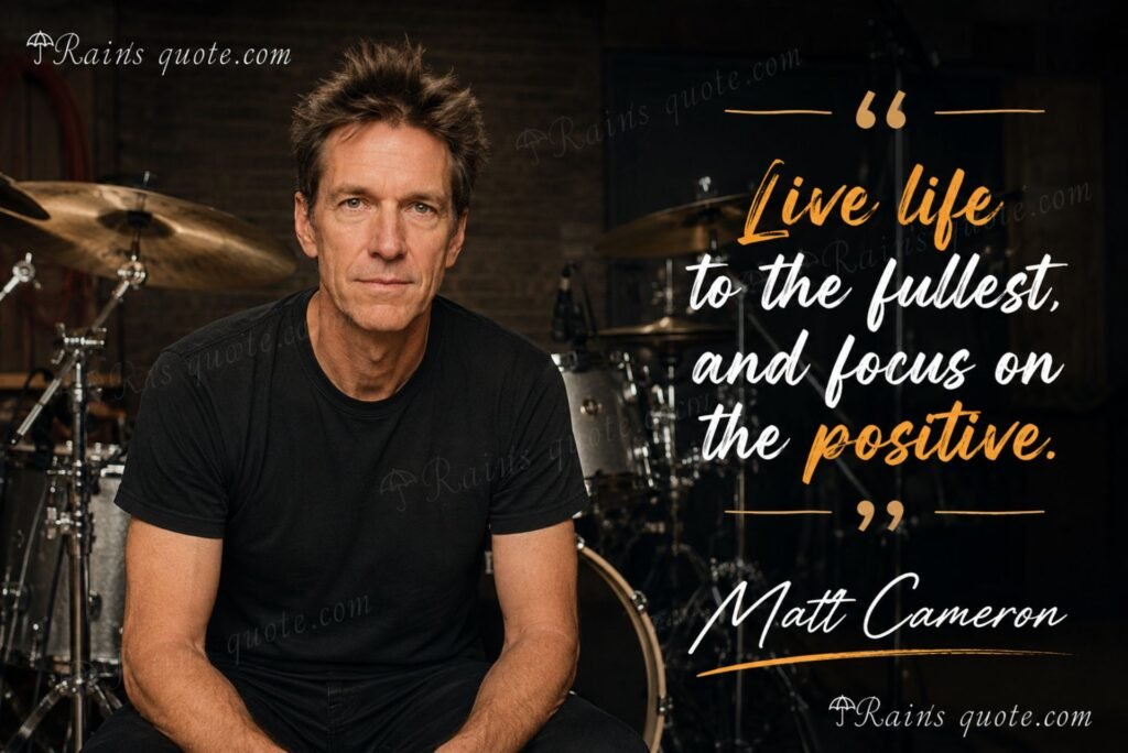 “Live life to the fullest, and focus on the positive.”