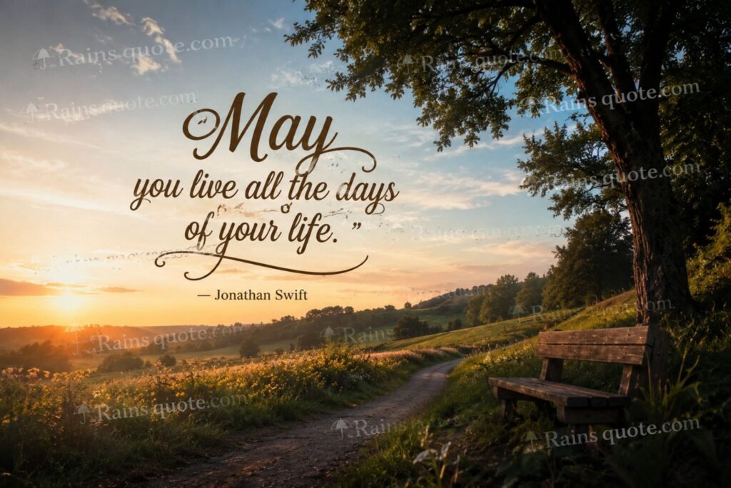 “May you live all the days of your life.”