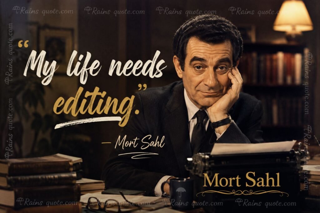 “My life needs editing.”