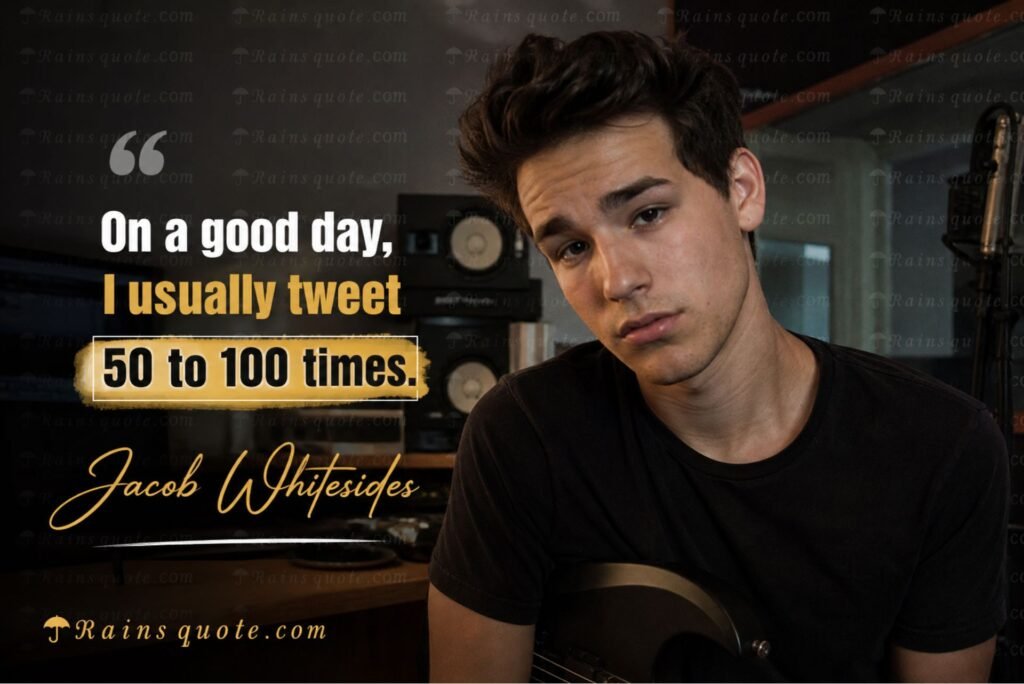“On a good day, I usually tweet 50 to 100 times.”