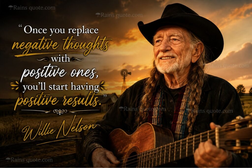 “Once you replace negative thoughts with positive ones, you'll start having positive results.”