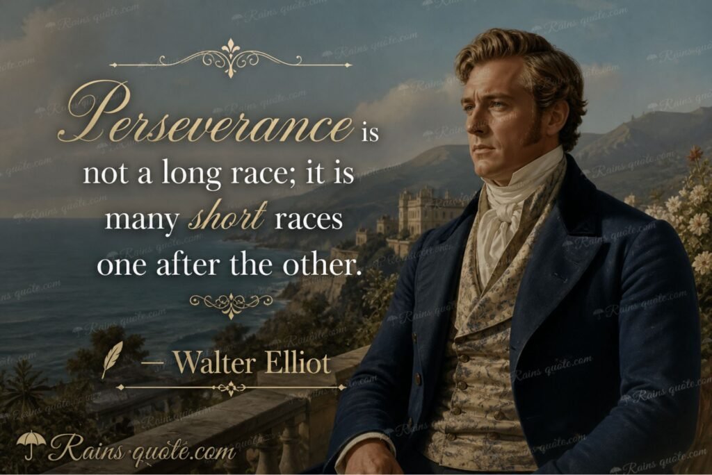“Perseverance is not a long race; it is many short races one after the other.”